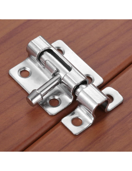 Cerradura Deslizante de Puerta Dophee, Metal Plateado, 2 Piezas