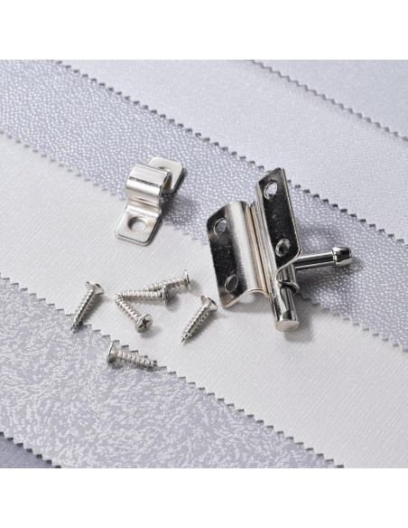 Cerradura Deslizante de Puerta Dophee, Metal Plateado, 2 Piezas