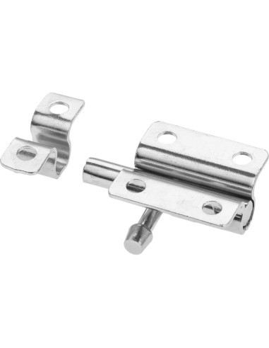 Cerradura Deslizante de Puerta Dophee, Metal Plateado, 2 Piezas