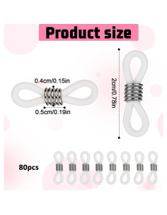 80 Anillos de Silicona para Gafas InnoHHustle Ajustables 2