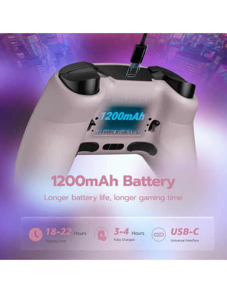 Controlador Inalámbrico ISHAKO para Juegos - 1000Hz, 1200mAh