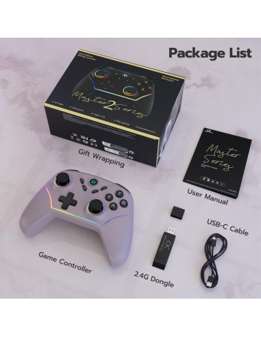 Controlador Inalámbrico ISHAKO para Juegos - 1000Hz, 1200mAh