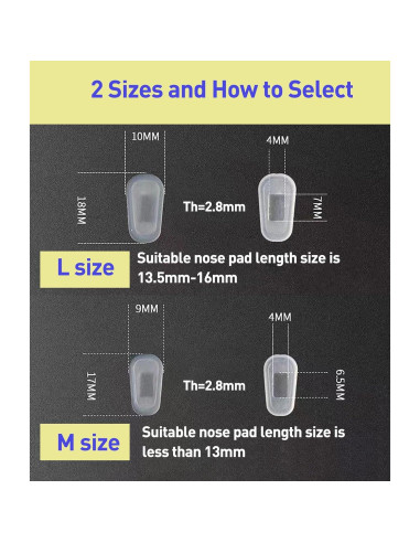 Almohadillas de Silicona para Gafas Gdnmpat 10 Pares Talla L
