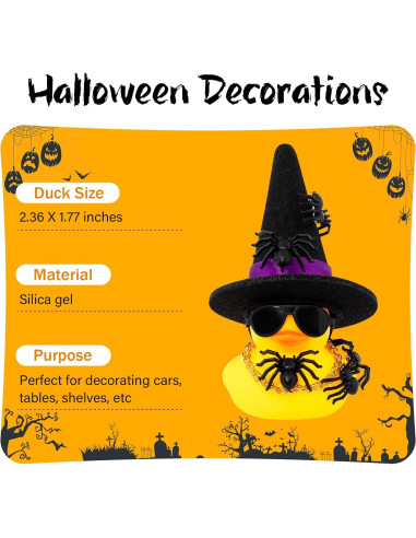 Patito de Goma Halloween Wonuu con Sombrero y Gafas - Mini