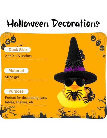 Patito de Goma Halloween Wonuu con Sombrero y Gafas - Mini