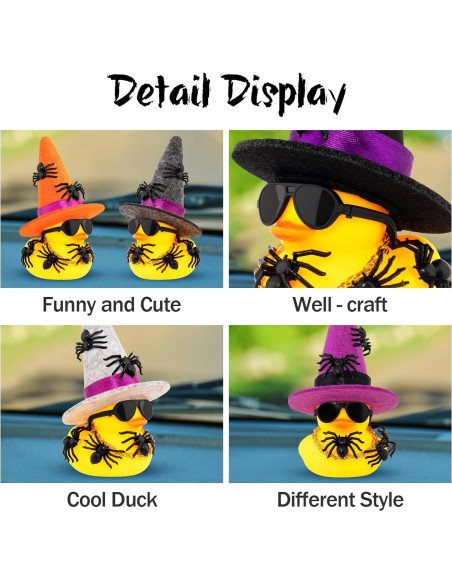 Patito de Goma Halloween Wonuu con Sombrero y Gafas - Mini