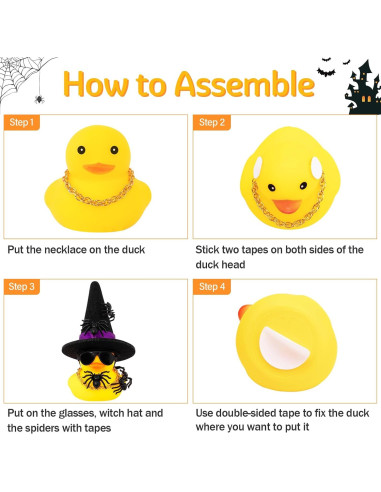 Patito de Goma Halloween Wonuu con Sombrero y Gafas - Mini