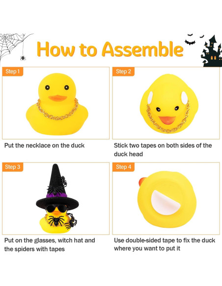 Patito de Goma Halloween Wonuu con Sombrero y Gafas - Mini