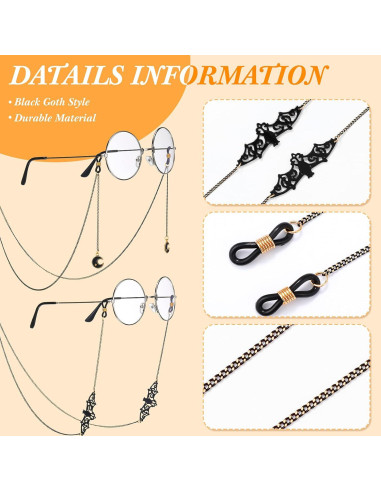 Cadena de Gafas Flutesan 6 Piezas Unisex Estilos Variados