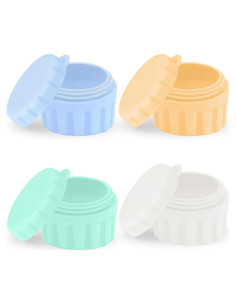 Juegos de 4 Tarros de Silicona RONRONS 20ml a Prueba de Fugas