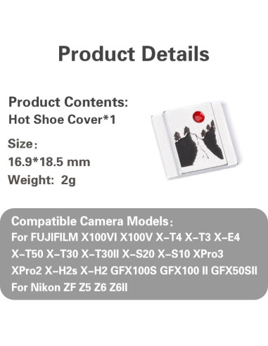 Cubierta de zapata caliente DBZZ para cámaras Fujifilm y Nikon