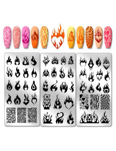 Placas de Estampado de Uñas PH PandaHall 3pcs 54 Patrones