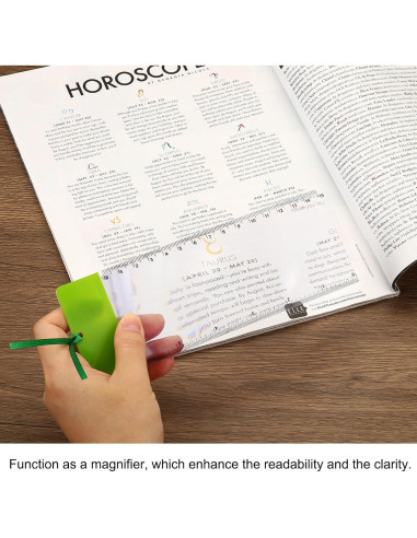 Marcador Lupa PATIKIL 3X con Regla - Paquete de 3 Colores