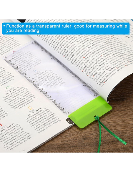 Marcador Lupa PATIKIL 3X con Regla - Paquete de 3 Colores