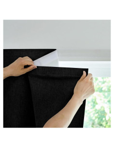 Cortina Adhesiva Opaca Jilron 116.84x152.4 cm Negra