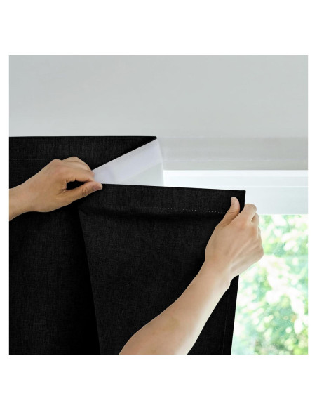 Cortina Adhesiva Opaca Jilron 116.84x152.4 cm Negra