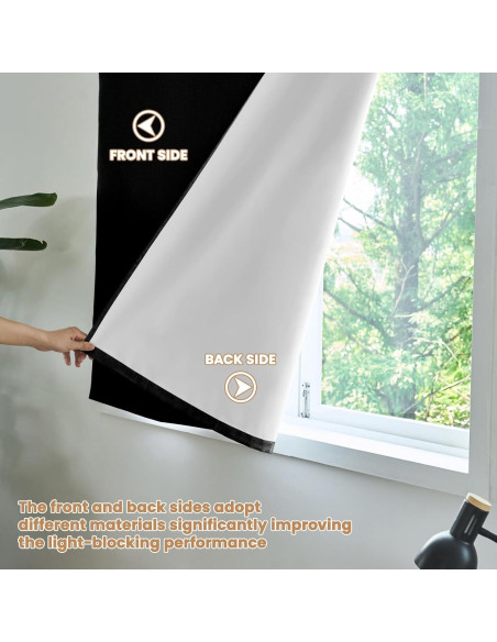 Cortina Adhesiva Opaca Jilron 116.84x152.4 cm Negra