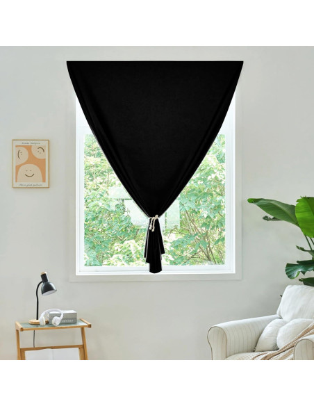 Cortina Adhesiva Opaca Jilron 116.84x152.4 cm Negra