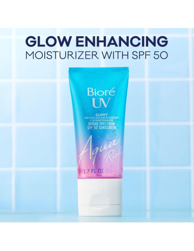 Hidratante Facial Bioré UV Aqua Rich con SPF 50 y Niacinamida