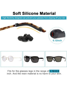 10 Pares Sujetadores Gafas ANYGIFT Silicona Antideslizante 2