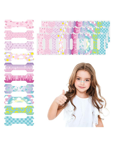 30 Tiras Nasales para Niños Aartner Rosa y Azul Antironquidos