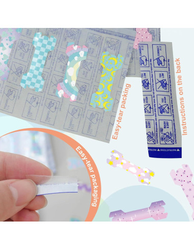 30 Tiras Nasales para Niños Aartner Rosa y Azul Antironquidos