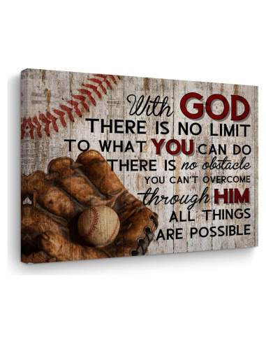 Arte de Pared Lienzo Religioso TBT 15x11.4" Decorativo