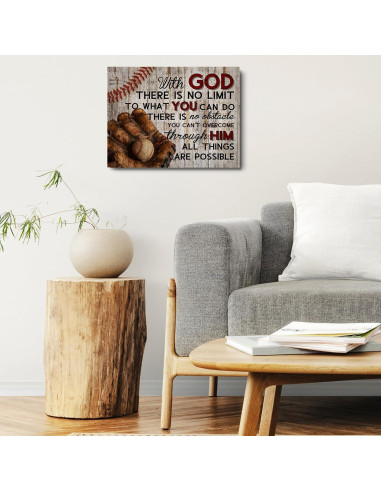 Arte de Pared Lienzo Religioso TBT 15x11.4" Decorativo