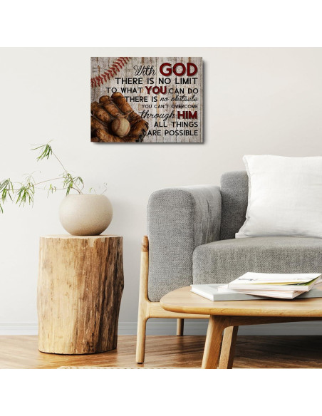 Arte de Pared Lienzo Religioso TBT 15x11.4" Decorativo