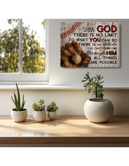 Arte de Pared Lienzo Religioso TBT 15x11.4" Decorativo