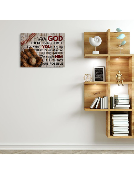 Arte de Pared Lienzo Religioso TBT 15x11.4" Decorativo