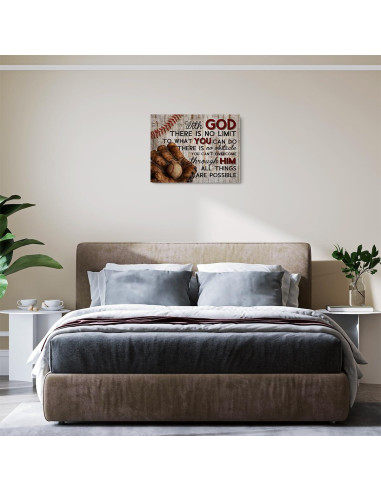 Arte de Pared Lienzo Religioso TBT 15x11.4" Decorativo