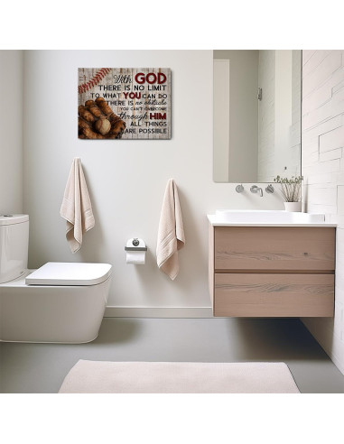 Arte de Pared Lienzo Religioso TBT 15x11.4" Decorativo