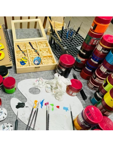 4 Rocas Planas Perforadas para Pintar 3.05-3.81cm - Lifetop