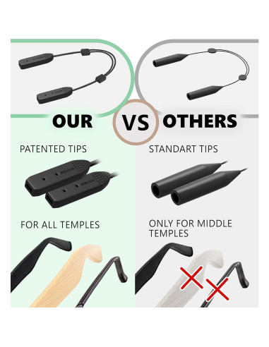 Correa Ajustable para Gafas SIGONNA 50.8 cm 2 Pcs