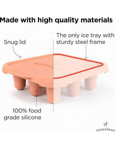 Bandeja de Hielo Moss and Fawn - Silicona para Bebés 8 ml
