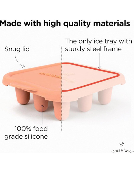 Bandeja de Hielo Moss and Fawn - Silicona para Bebés 8 ml