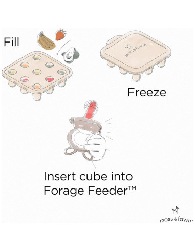 Bandeja de Hielo Moss and Fawn - Silicona para Bebés 8 ml