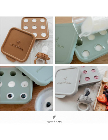 Bandeja de Hielo Moss and Fawn - Silicona para Bebés 8 ml