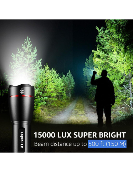 Linterna LED Recargable Lepro LP3000 1000 Lúmenes Impermeable