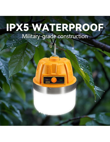 Linterna LED KINQILIN 13600mAh 1800LM Impermeable IPX5