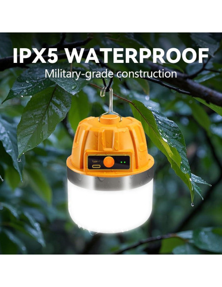 Linterna LED KINQILIN 13600mAh 1800LM Impermeable IPX5