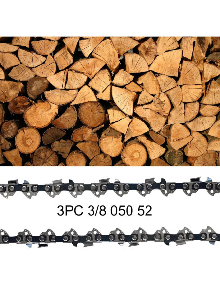 Cadena de Motosierra 14" Opuladuo 3PC 52 Enlaces Reemplazo