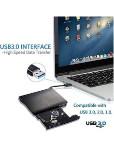 Grabadora DVD Externa USB 3.0 Wolf War Ultra Slim 250g 2