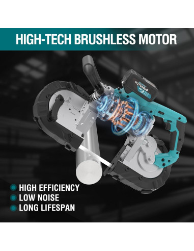 Sierra de Banda Inalámbrica ONEMANA 20V 12.7cm 6 Velocidades