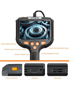 Cámara Endoscópica JYTONE 4.3" HD, 5.5mm Impermeable, 2m 2