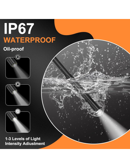 Cámara Endoscópica JYTONE 4.3" HD, 5.5mm Impermeable, 2m