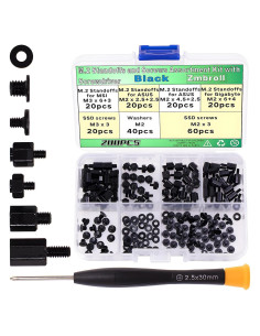 Kit de Tornillos M.2 200 Pcs Zmbroll para SSD NVMe