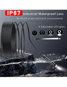 Borescopio HOERCAAL 3-en-1 USB HD 1920P 5M Impermeable 2