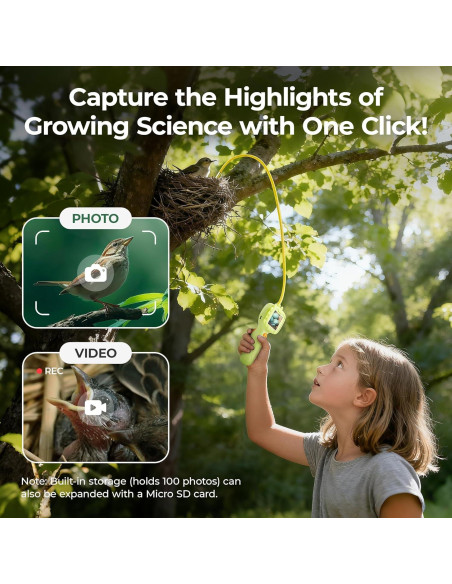 Cámara de Endoscopio Recargable para Niños G21 Verde Pale